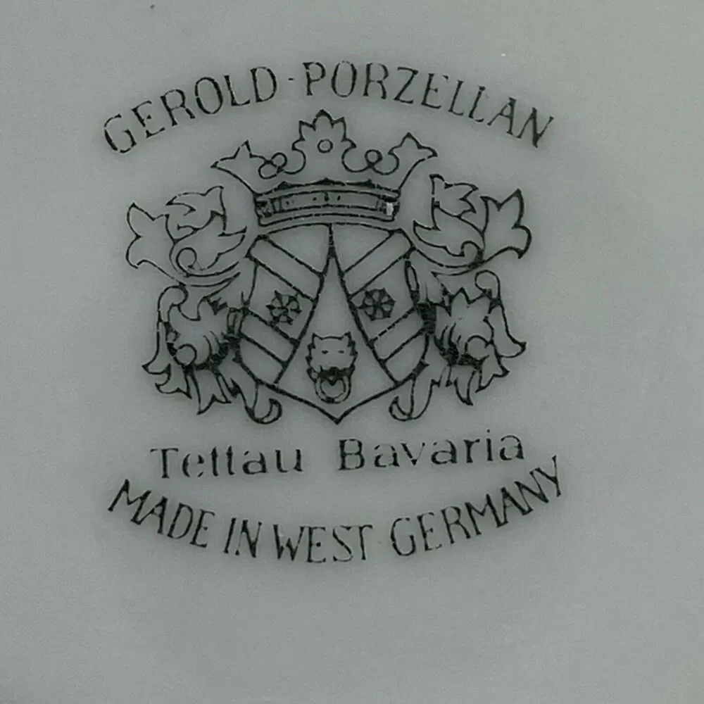 Trinket Nut Dish Vintage Gerold Porzellan Tettau Bavari Floral West Germany